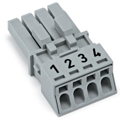 Socket 4-pole Cod. B gray