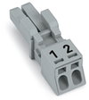 Socket 2-pole Cod. B gray