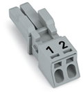 Socket 2-pole Cod. B gray