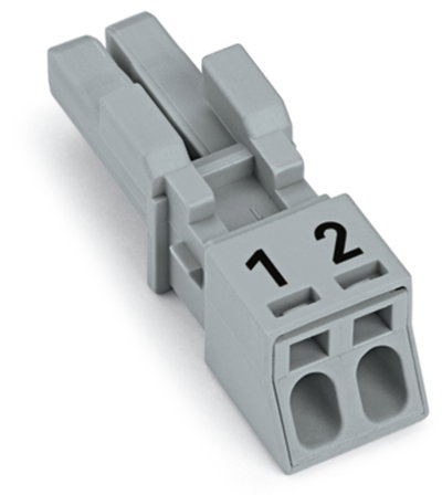 Socket 2-pole Cod. B gray