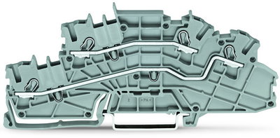 Multilevel installation terminal block with operating slots 2.5 mm² gray