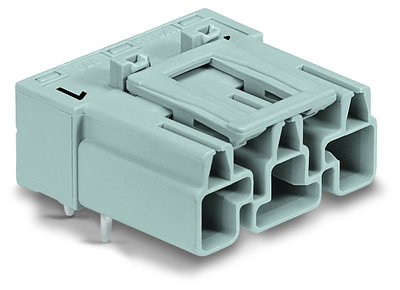 Plug for PCBs angled 3-pole gray