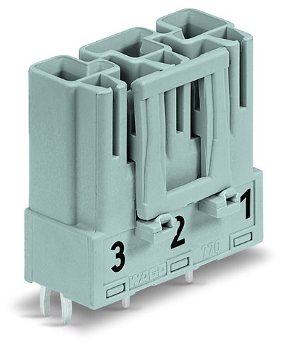 Plug for PCBs straight 3-pole gray