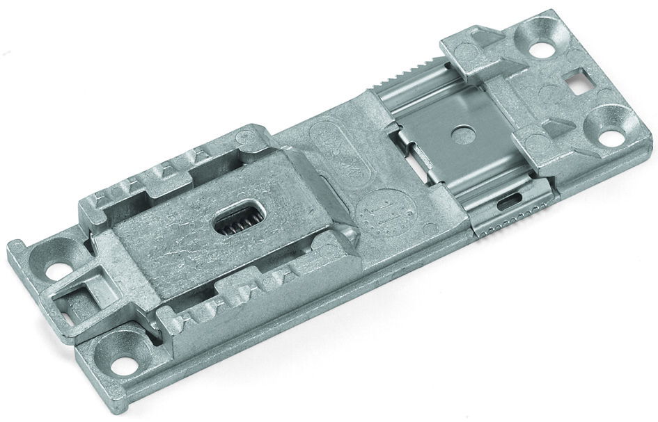 Carrier rail adapter made of zinc die-cast for mounting 787-8xx devices to a DIN 35 rail gray