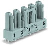 Socket for PCBs straight 5-pole gray