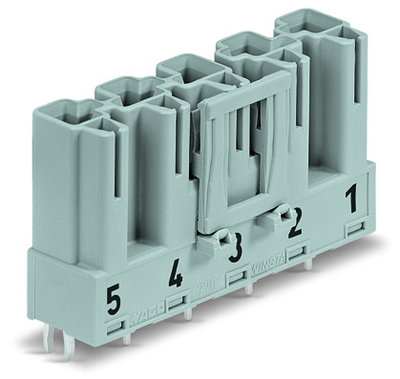 Plug for PCBs straight 5-pole gray
