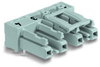 Socket for PCBs angled 4-pole gray