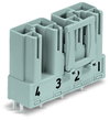 Plug for PCBs straight 4-pole gray