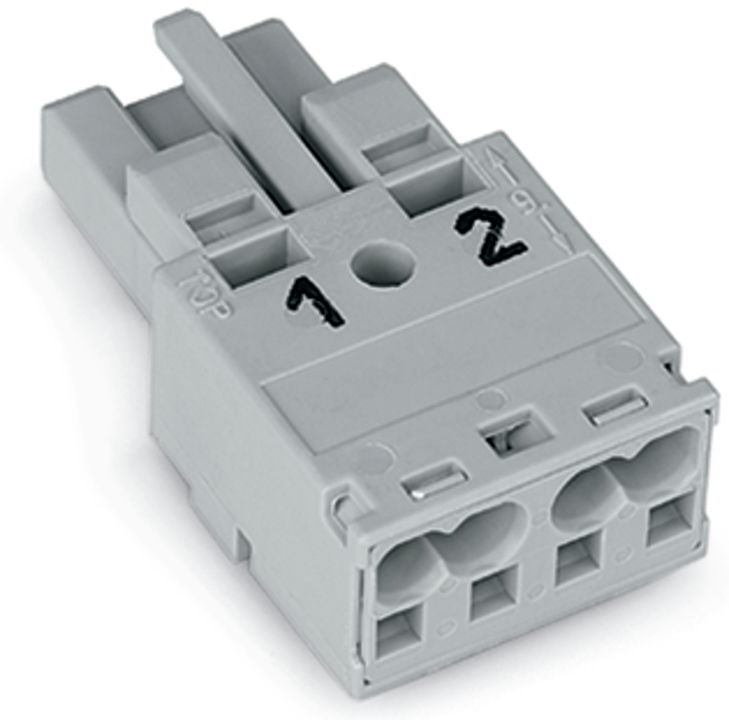 Socket 2-pole Cod. B gray