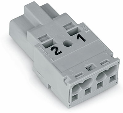 Plug 2-pole Cod. B gray
