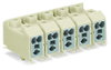 Power supply connector without push-buttons with snap-in mounting feet white