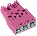Plug 3-pole Cod. B pink