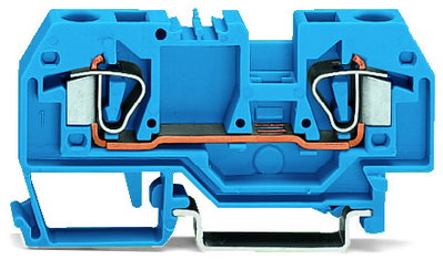 2-conductor through terminal block 6 mm² suitable for Ex i applications blue