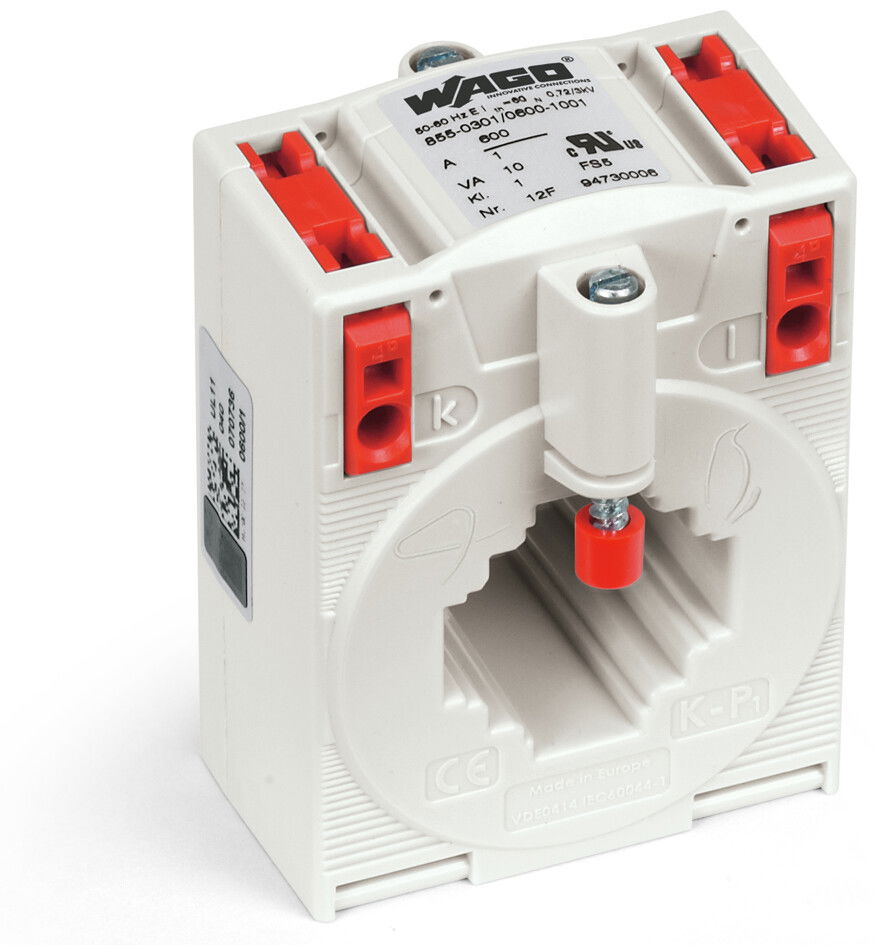 Plug-in current transformer Primary rated current: 600 A Secondary rated current: 1 A