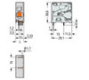 PCB terminal block 16 mm² Pin spacing 10 mm gray