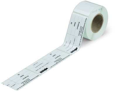 Type labels 70 x 33 mm white