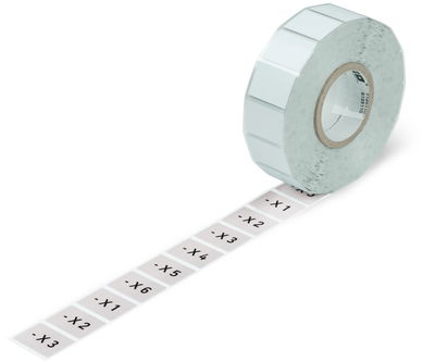 Push-button marker 22 x 22 mm silver-colored