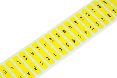 Labels for Smart Printer permanent adhesive yellow