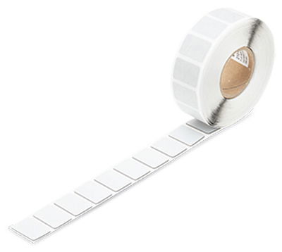 Push-button marker 27 x 19 mm silver-colored