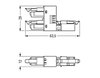 H-distribution connector 2-pole Cod. A black