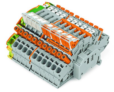 Compact terminal block for current and voltage transformers multi-colored
