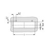 Snap-in frame for male connectors 1 part light gray