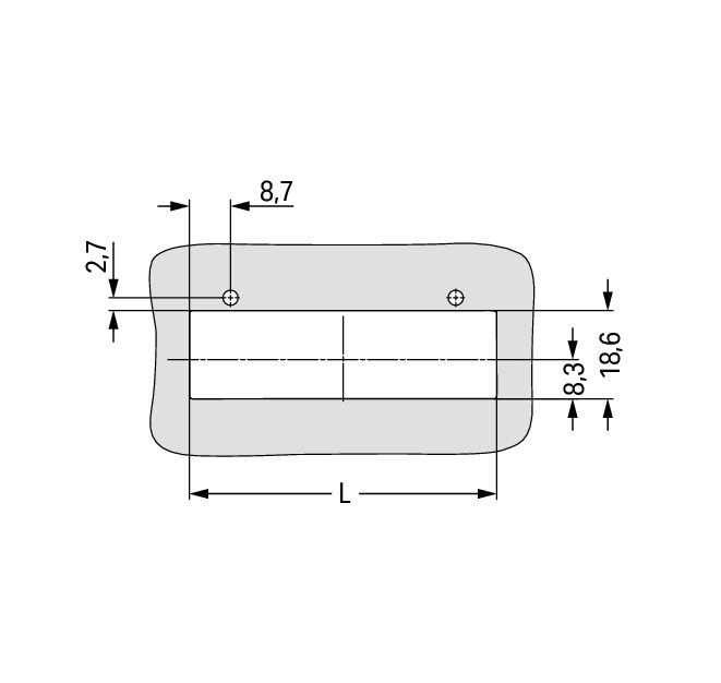 Snap-in frame for male connectors 1 part light gray – Image 3 of 3