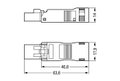 Plug with strain relief housing 3-pole black