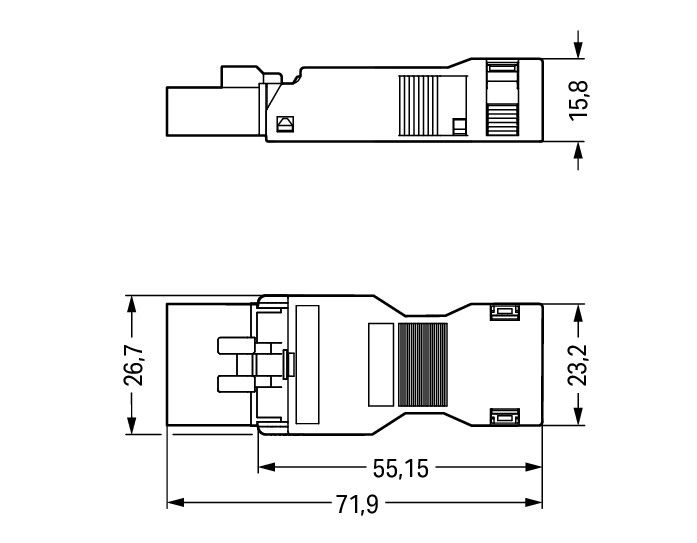 Plug with strain relief housing 5-pole black – Image 2 of 3