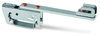 Busbar carrier for busbars Cu 10 mm x 3 mm single side, straight silver-colored