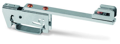 Busbar carrier for busbars Cu 10 mm x 3 mm single side, straight silver-colored