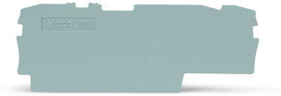 End and intermediate plate 1 mm thick gray
