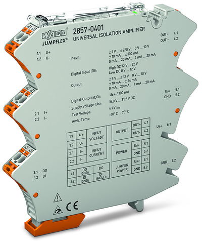 Isolation amplifier Bipolar current and voltage input signal Bipolar current and voltage output signal