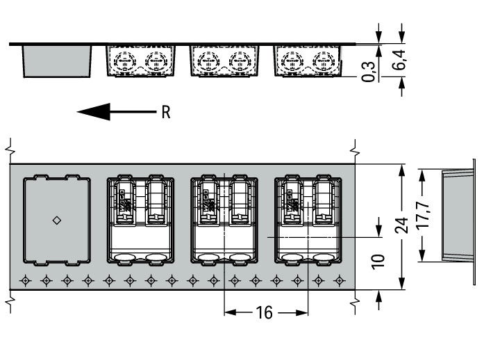 SMD PCB terminal block push-button 1.5 mm² white – Image 2 of 3