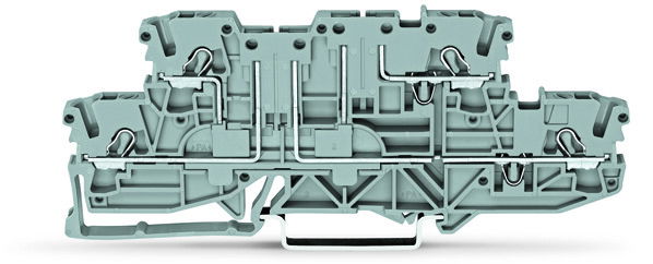 Double-deck, double-disconnect terminal block L/L for DIN-rail 35 x 15 and 35 x 7.5 gray