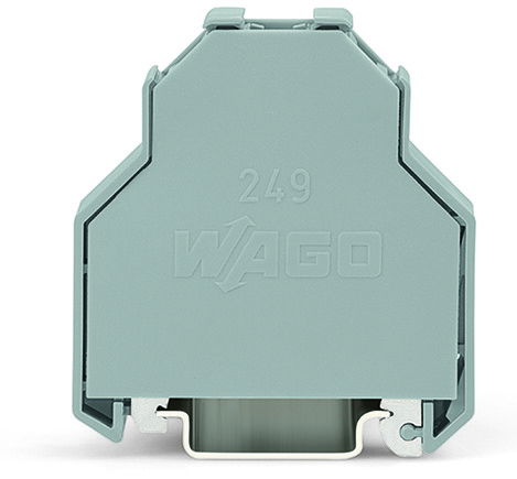 Screwless end stop 14 mm wide for DIN-rail 35 x 15 and 35 x 7.5 gray