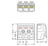 Lighting connector push-button, external without ground contact white
