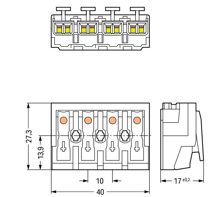 Lighting connector push-button, external without ground contact white – Image 2 of 2