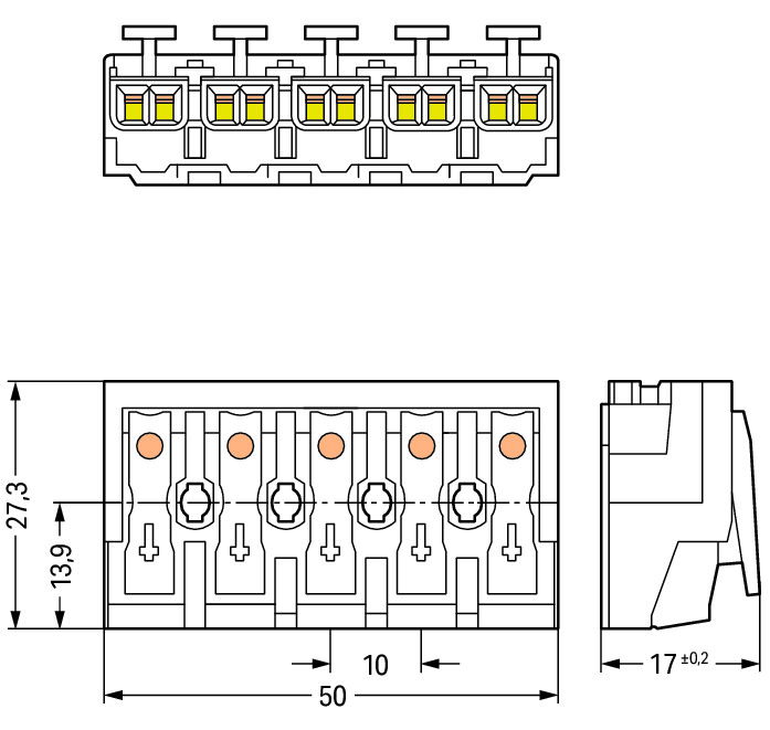 Lighting connector push-button, external without ground contact white – Image 2 of 2