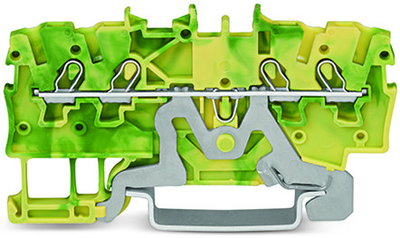 4-conductor ground terminal block 1 mm² suitable for Ex e II applications green-yellow
