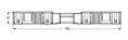 Plug with strain relief housing 3-pole white