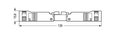 Plug with strain relief housing 5-pole black