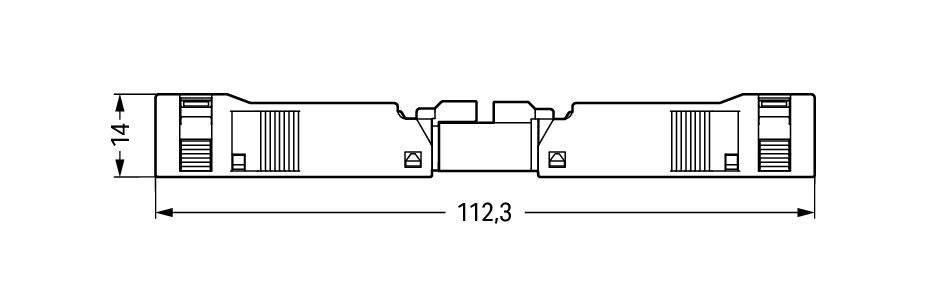 Plug with strain relief housing 3-pole white – Image 3 of 3