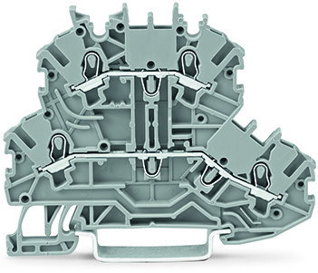 Double-deck terminal block Through/through terminal block L/L gray