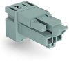 Socket for PCBs angled 2-pole gray