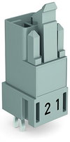 Plug for PCBs straight 2-pole gray