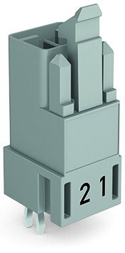 Plug for PCBs straight 2-pole gray