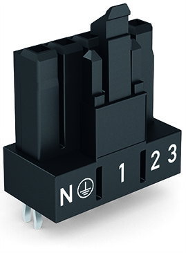 Socket for PCBs straight 5-pole black