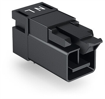 Plug for PCBs angled 2-pole black