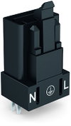 Plug for PCBs straight 3-pole black